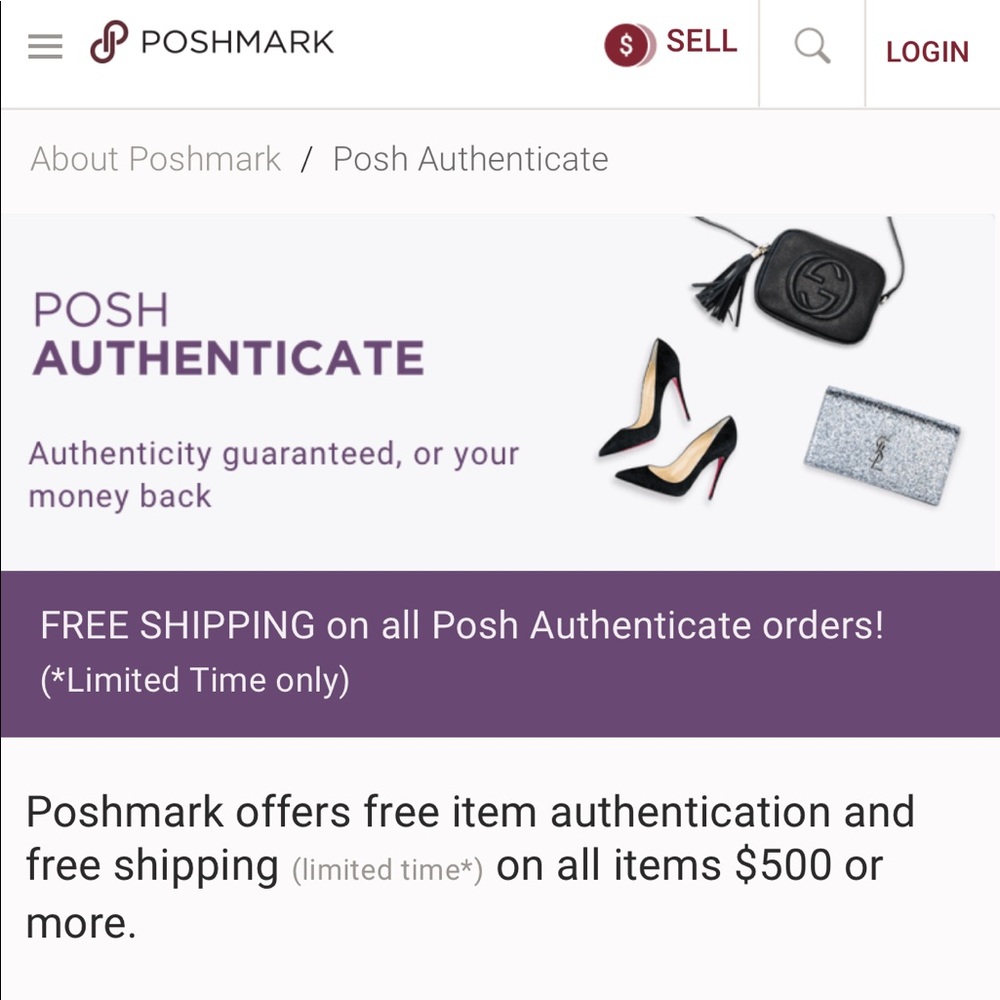 Free authentication over $500